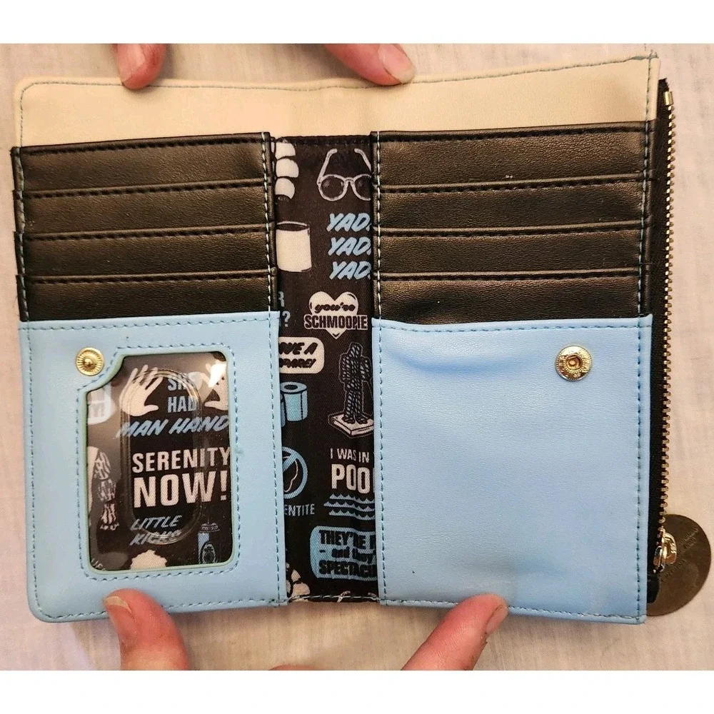 Loungefly Seinfeld TV Show Cast Pop Chibi Wallet (Jerry, George, Elaine, Cosmo)